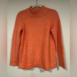 NWT Talbots Coral Orange Cowl Neck Long Sleeve Knit Sweater Women’s Plus Size X